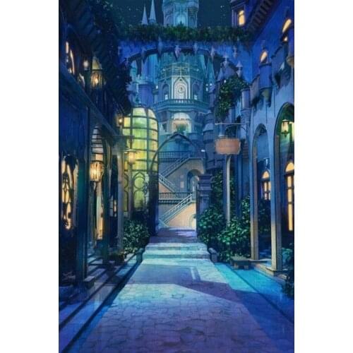 5D DIY Diamond Painting Street View Castle Full Square Round Drill Embroidery Home Decoration Rhinestone Cross Stitch Kit Crafts