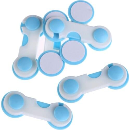 6/10pcs Door Drawers Wardrobe Useful Todder Kids Baby Safety Plastic Lock Blue Edge&Corner Guards For Baby Safe Care Products