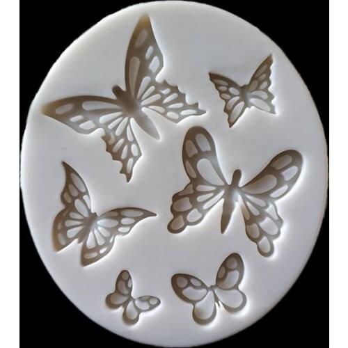 Aouke Butterfly Shape Silicone Mold Fondant Cake Mold Chocolate Fudge Tool K047