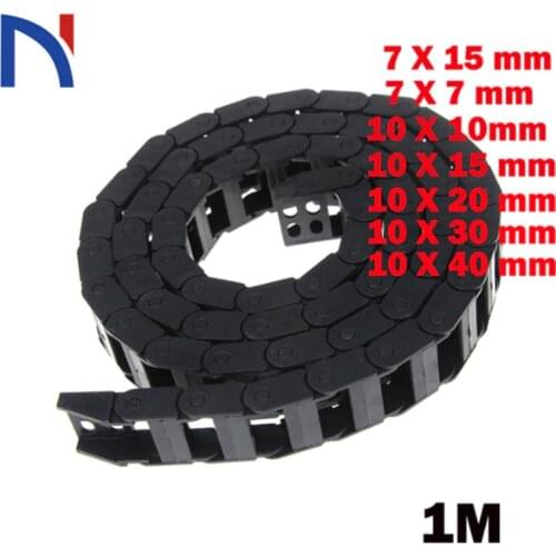 1m Transmission Chains 7x15/10x10/10x15/10x20/10x30/10x40 Plastic Towline Nylon Cable Drag Chain Wire Carrier For Cnc Route