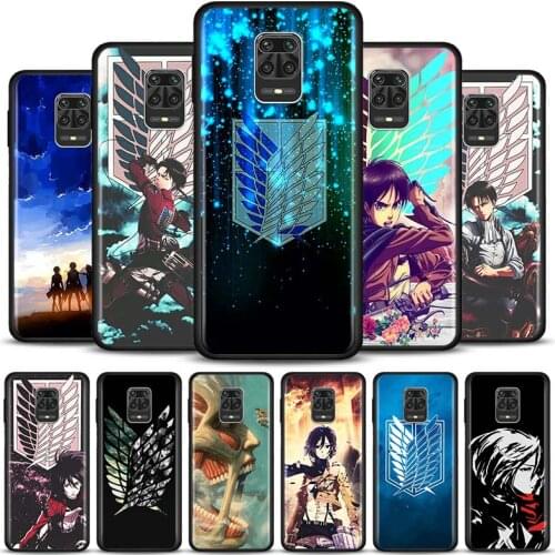 Anime Attack On Titan girl Case For Xiaomi Redmi Note 10 Pro Max 9 8 7 Cover For Redmi K40 Pro Plus 9 Power 9A 9C 9T Shell