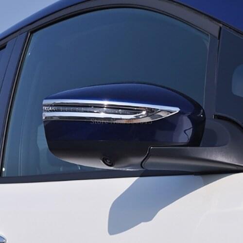 For Nissan Leaf 2017 2018 2019 Exterior Accessories Side View Mirror ABS Chrome Covers Strip Trim Molding Car styling Parts