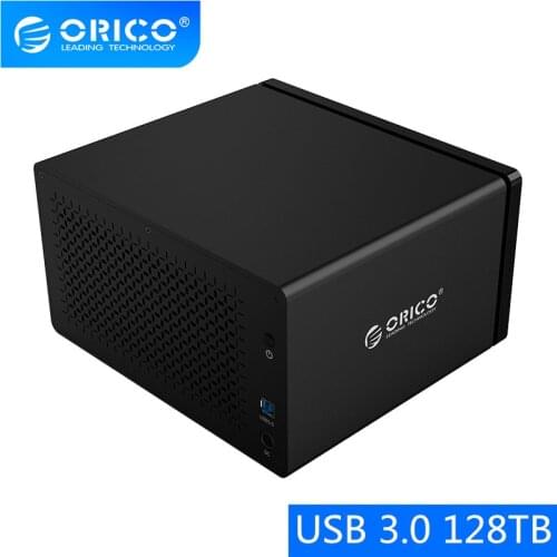 ORICO 3.5 inch 8 Bay USB3.0 Hard Drive Enclosure,Support 128TB content storage 12V10A external power supply,Rate 5Gbps