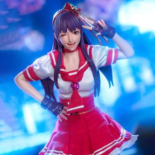 Genesis Emen KOF-AT01 1/6 Athena Asamiya Figure Model 12'' Female Soldier Action Body Full Set Toy for Collection