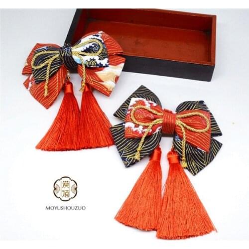 Lolita Headwear Bow Handmade Original Design Hair Accessories Chinese Style Kimono accessories A