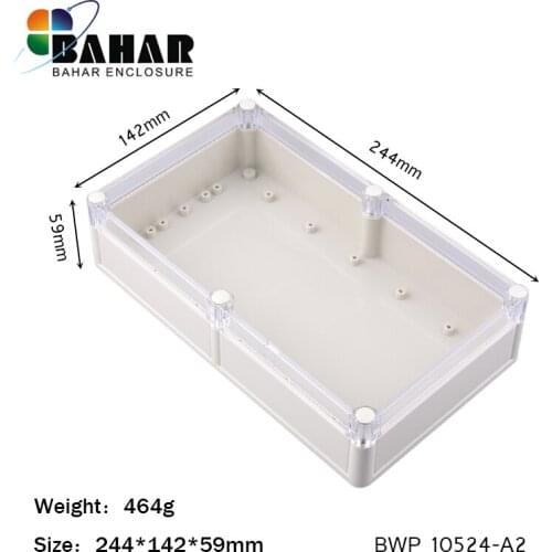 Bahar Waterproof electronics plastic ABS IP68 2 pieces enclosure from Bahar Enclosure 244*142*59 mm BWP 10524-A2