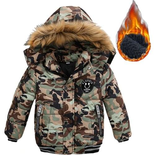 Autumn Winter Baby Boys Faux Fur Jacket Coat Children Kids Hooded Warm Woolen Outerwear Coat For Boy Outfit Clothes 2 3 4 5 Year