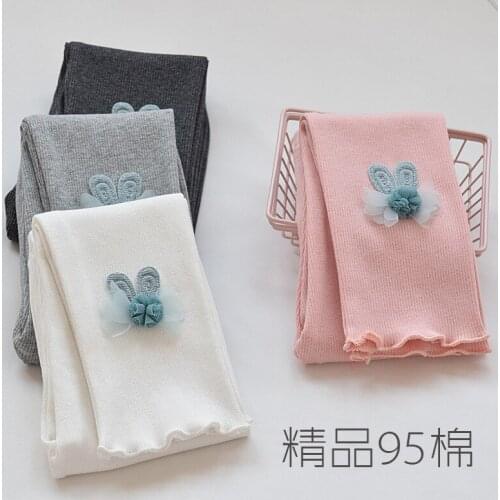 Girls' leggings spring and autumn thin childrens girls summer spring cotton baby thick long pants