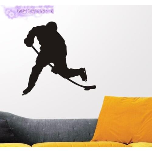 Ice Hockey Wall Sticker Decals Puck Decal Skiing Ice Sports Posters Vinyl Pegatina Decor Mural Ice Hockey Car Sticker