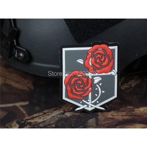 Pvc Rose rubber Military patch tactical patches armband AIRSOFT whoelsae