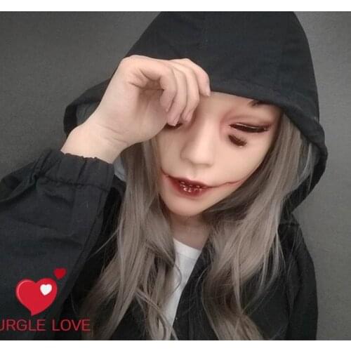 NEW-11) Handmade Female Male Resin Crossdress Pretty Girl BJD Masks Halloween Party Vampire Cosplay Mask