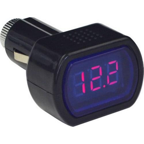 Pouvoir 1Pc Auto Car Battery Voltage Meter Voltmeter Cigarette Lighter LED 12V/24V New