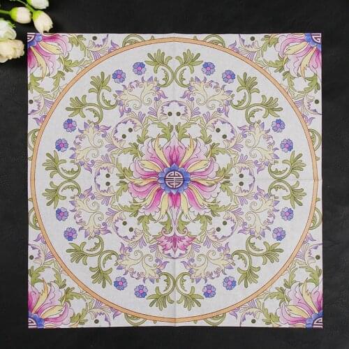 20 vintage napkins paper pink green blue flower tissue printed bird decoupage wedding party decorativ patterned table serviettes