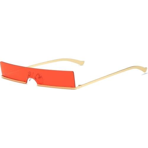 Vintage Futuristic Robotic Narrow Rectangle Sunglasses Future Trendy Rectangular Glasses With Color Lens For Women Men Uv400