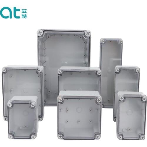 Waterproof Plastic Junction Box transparent cover Enclosure Electronic Instrument Housing Case Electrical Project Outdoor Boxes