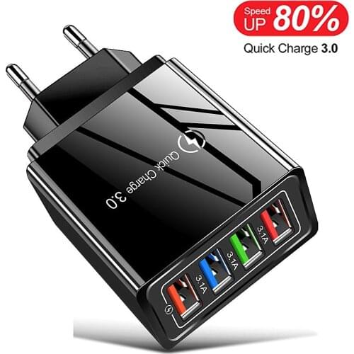 EU/US Plug USB Charger Quick Charge 3.0 For Phone Adapter for Huawei Mate 30 Tablet Portable Wall Mobile Charger Fast Charger