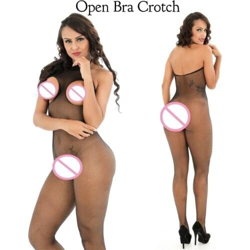Women Sexy Stockings Open Crotch Plus Size Lenceria Tights Crotchless Pantyhose Bodystocking Sexy Lingerie Collant Femme QQ020