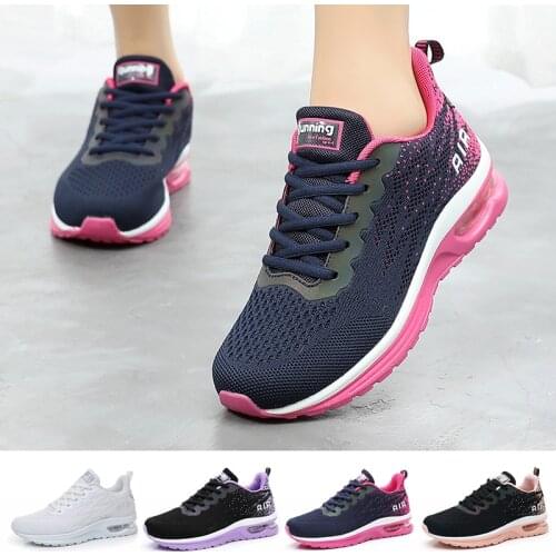 Women Air Sneakers Lightweight Gym Sport Fashion Shoes Breathable Walking Running Athletic Shoes Jogging Light Non-slip Autumn