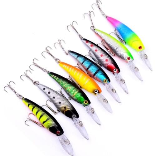 1 Pcs 9.0cm 8.3g Plastic Hard Bait Minnow Fishing Lures Deep Sea Bass Lure Crankbait Artificial Swimbait Wobbler Fishing Tackle