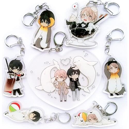 1pcs Rare In Market Rotten Girl Boy BL Comic Ten Count Tadaomi Shirotani keychain Portachiavi Keyring Gift llavero Pendant