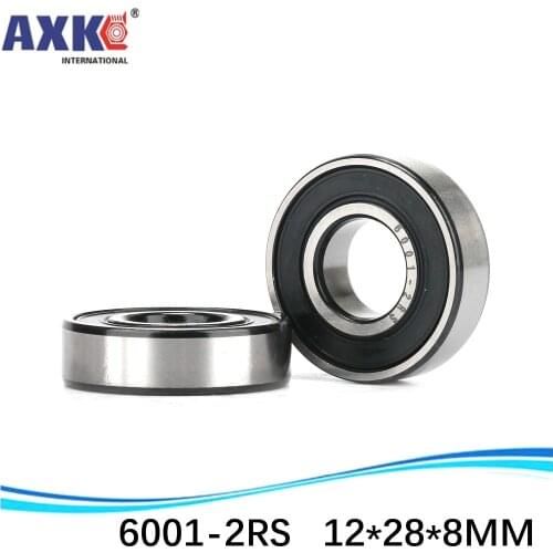 1pcs) High quality deep groove ball bearing double rubber sealing cover 6001-2RS 12*28*8 mm