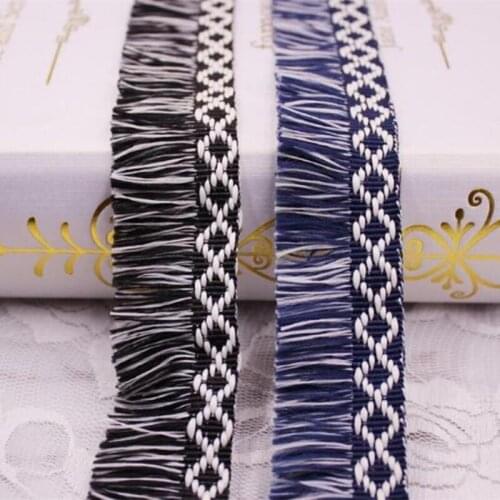 1yards/lot Sewing Cotton Fringe Tassel Trim Thin Lace Decoration Sequin Rhinestone Sewing Clothes Curtains Accessories trimmings