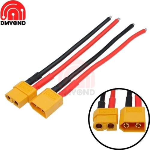 10PCS 5Pair Battery Female Male Connector Bullet Plug with Silicon 14 AWG Electrical Wire Cable 14AWG For RC Lipo Battery