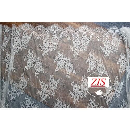 3m/lot Eyelash lace fabric for wedding dress DIY material 2019 higth quality lace H022