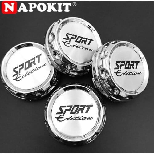 4pcs Quality Universal 60mm Car Wheel Center Hub Cap with Aluminum SPORT Edition Logo Wheels Hubcap Dust-proof Cover
