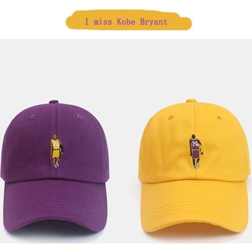 Bryant dad hat Kobe Black Mamba No. 24 cotton embroidery baseball cap Snapback unisex sun hat casual hat basketball outdoor caps