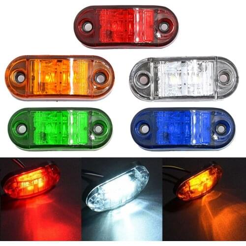 1pc 12v 30v Led Side Marker Lights for Trailer Trucks Caravan Side Clearance Marker Light Lamp Led Lorry Amber Red White