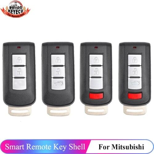 KEYECU 10X Replacement Remote Car Key Shell Case Fob 3+1Button for Mitsubishi Eclipse Lancer Endeavor Galant Outlander 2007-2012