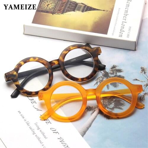 YAMEIZE Kids Anti-blue Light Glasses Frame Retro Round Eyeglasses Plain Glasses Children Eyewear Frames Optical Frame Goggle