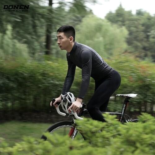 DONEN Black Cycling Clothing Spring Men Cycling Jersey 2019 Quick Dry Long Sleeve Mountain Bike Clothes Breathable