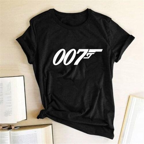 Movie Film Series James Bond 007 T Shirts Women Top 2020 Print Tee Short Sleeve Summer Tshirt Egirl Harajuku Aesthetic Clothes