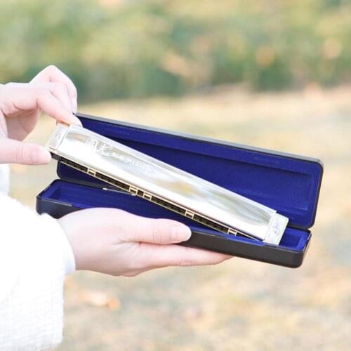 28 Holes Wide Diapason Key C Tune Tremolo Harmonica Metal Musical Instruments Mouth Harmonica Tremolo