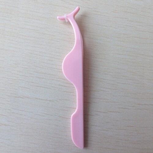 1pcs False Fake Eyelashes Extension Clamp Auxiliary Tweezers Clips Plastic Practice Beauty Eye Lash Makeup Tools