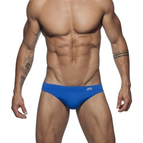 Sexy Low Rise Mens Swimwear Swimsuits Swim Bikini Brief Solid Bulge Pouch Pad Beach Board Shorts Panties Bathing Suit Underwear