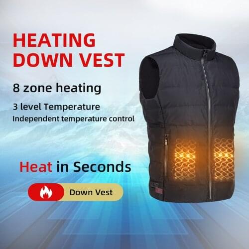 8 Areas Heated Jackets USB Mens Womens Winter Outdoor Electric Heating Jackets Warm Sprots Thermal Coat Clothing Heatable Vest