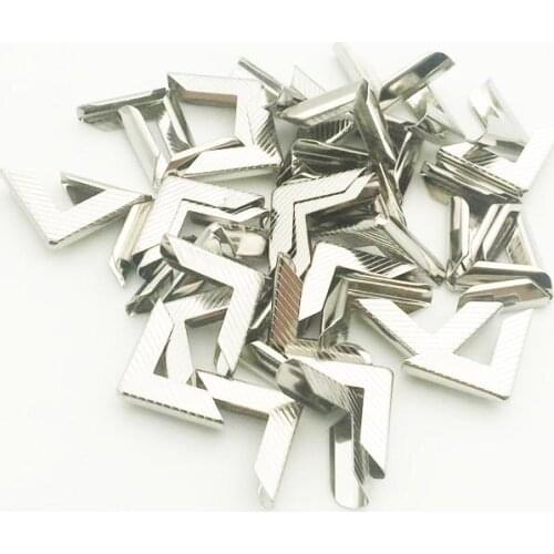 50PCS 16X16X5mm Metal Silver Corners For Books Scrapbooking Photo Albums Menus Corner Protectors Metal Crafts DIY Ornament SC121