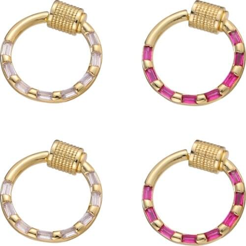 Cute Fashion Handmade Jewelry Making Clasp CZ Lock Hook Spiral Screw Clasps for DIY Luxury Necklace Bracelet Accessories