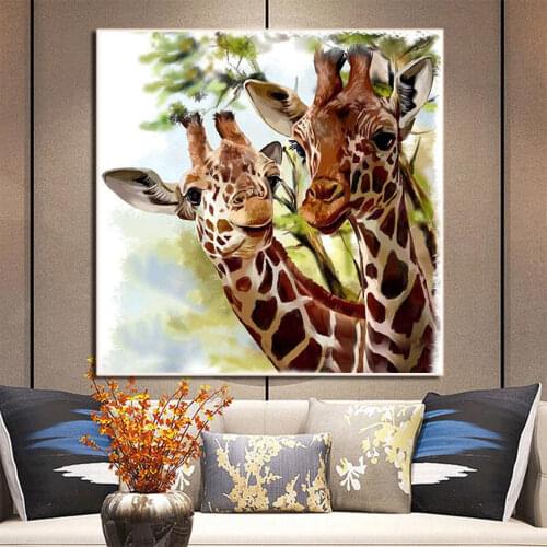 Animal Giraffe DIY 11CT Cross Stitch Embroidery Kits Craft Needlework Set Printed Canvas Cotton Thread Home Decoration Sell