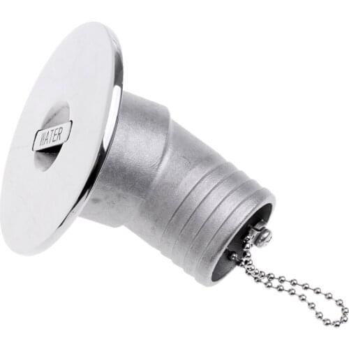 Boat Fuel Gas Diesel Deck Filler 1-1/2" 38mm Marine Stainless Steel Angled Fill