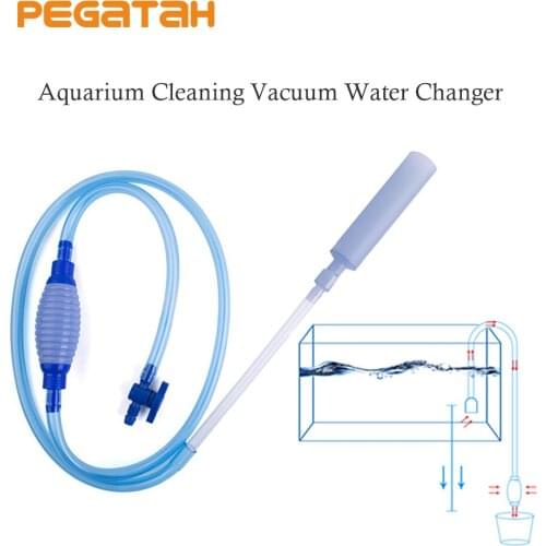Fish tank pump water suction device fish tank cleaning tool change water sand washer siphon pump manual aquarium filter