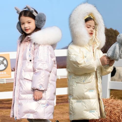 2021 New Kids Thicken Coat for Boy -30℃ Fashion Girl Snowsuit Children Winter Down Jacket Windproof Girls Clothes 4-12Y
