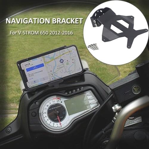 New Motorcycle Bracket Mobile Phone GPS Board Bracket Mobile Phone Holder USB For SUZUKI V-STROM 650 XT DL 650 Vstrom 2012-2016