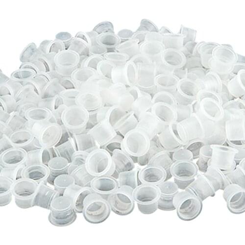 100pc S/M/L Plastic Disposable Microblading Tattoo Ink Cups Permanent Makeup Pigment Clear Holder Container Cap Tattoo Accessory