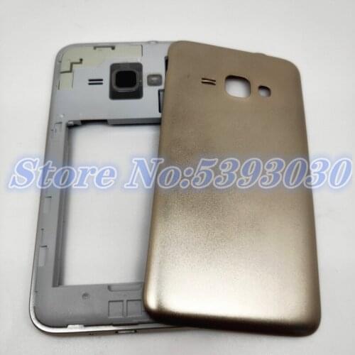 Original Full Housing For Samsung Galaxy J1 2016 J120 J120F Front LCD Middle Frame Bezel Plate Chassis Housing With Battery Cove