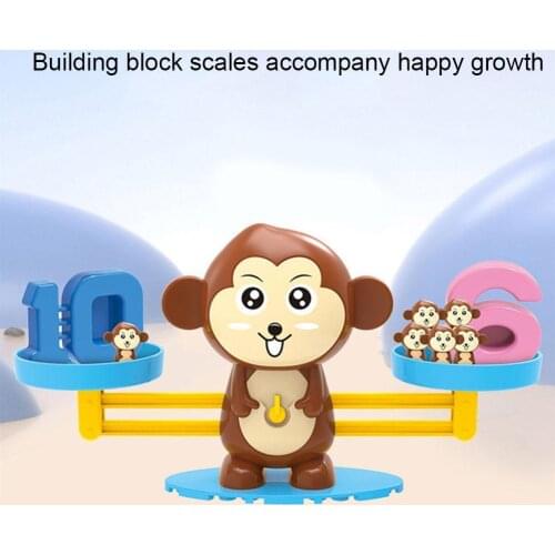 Early Education Puzzle Balance Scale Small Monkey Toy Digital Teachi Arithmetic Addition And Kindergarten Game Board Subtra A4Q5