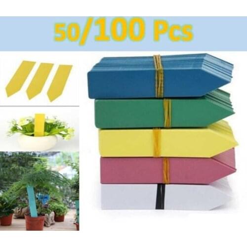 Plastic Gardening Label Flower Sowing Small Signage Green Plant Succulent Potted Card Solid Color High 5/10Cm Durable